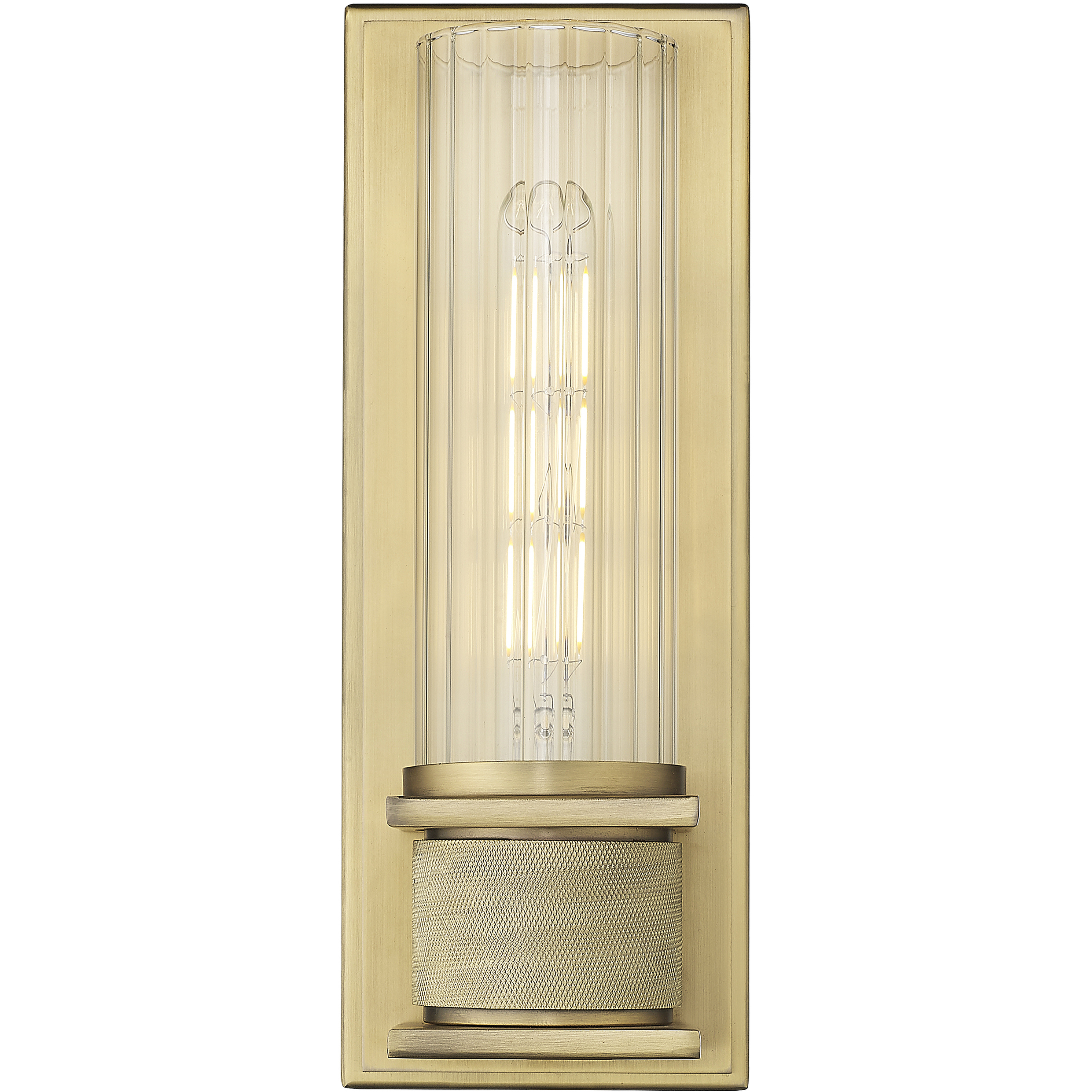 None Wall Sconce Wall Light in Vintage Brass